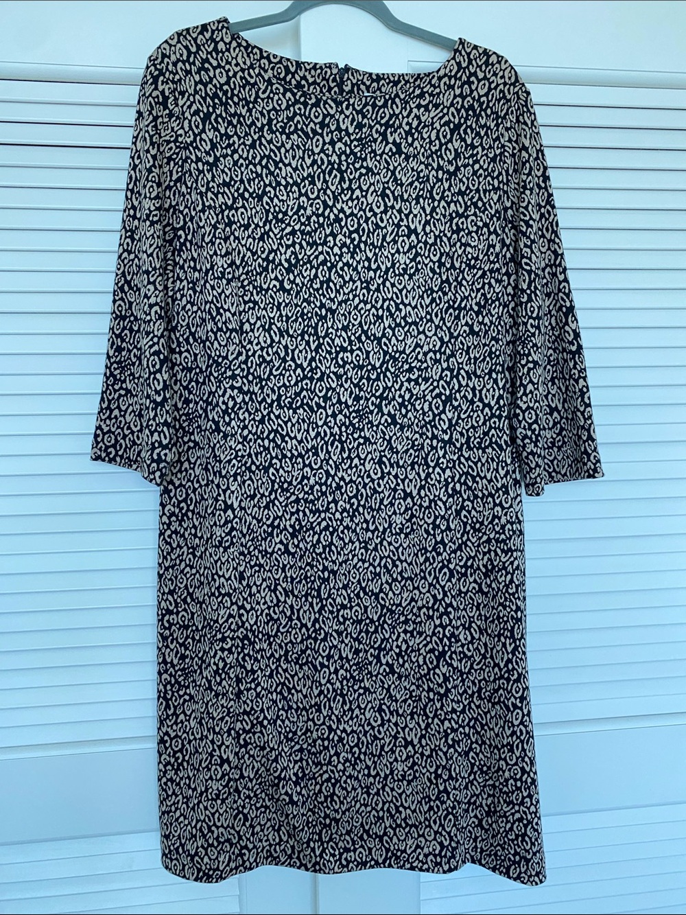 NWT Chico's So Slimming Black and Cream Leopard  Dress XL